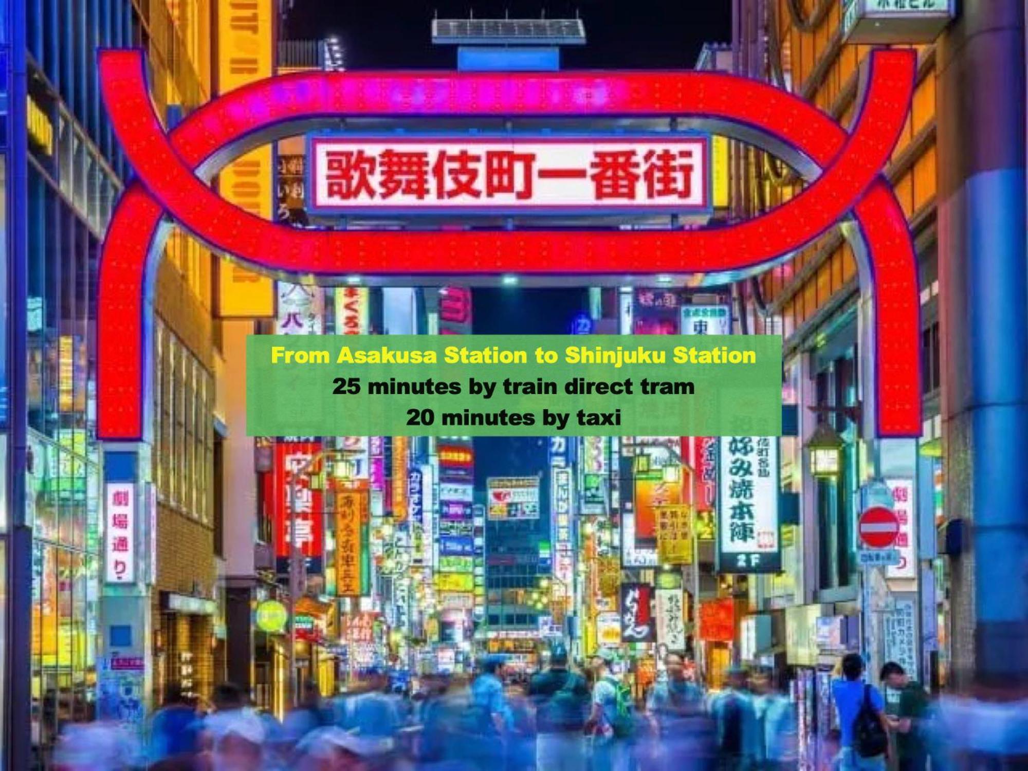 Апартаменти 浅草スカイツリービューテラス 浅草寺3分 浅草駅6分 2-10人 成田&羽田空港直通 Токіо Екстер'єр фото
